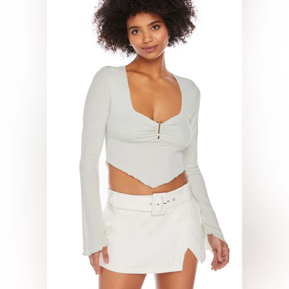 NWT Steele Harley Ribbed Top in Pale Mint Green - Size S